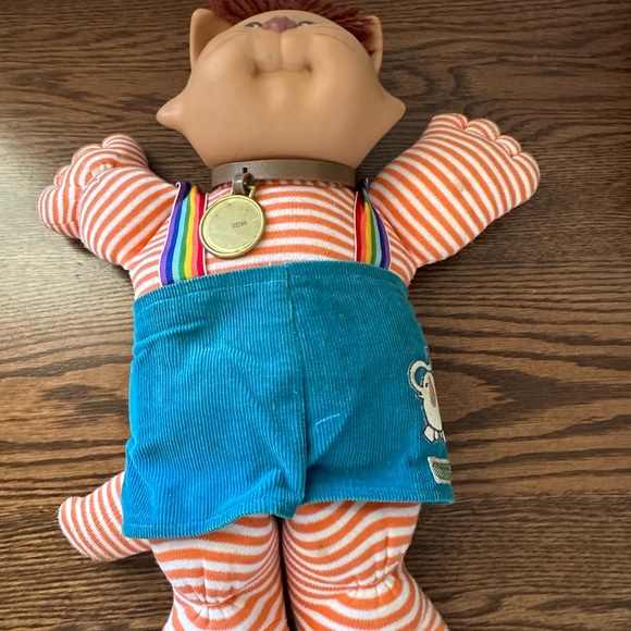 Vintage Cabbage Patch Kids KOOSAS Cat Doll Rainbow Suspenders Xavier Roberts - Picture 2 of 9